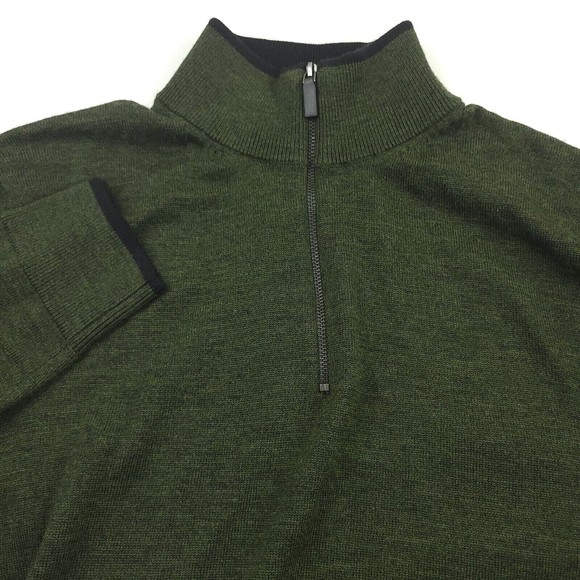 Michael Kors Men's Textured Quarter-Zip Sweater S - Picture 2 of 5